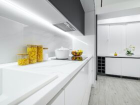 Luxury white and black modern marble kitchen