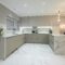 Luxury white modern marble kitchen in studio space