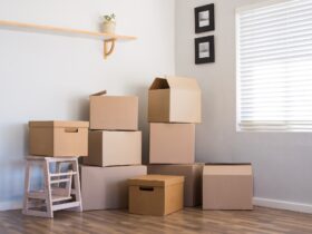 Moving house and boxes