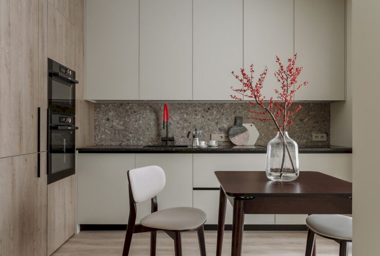 A One Bedroom Moscow Apartment With A Combined Kitchen Living Room 17