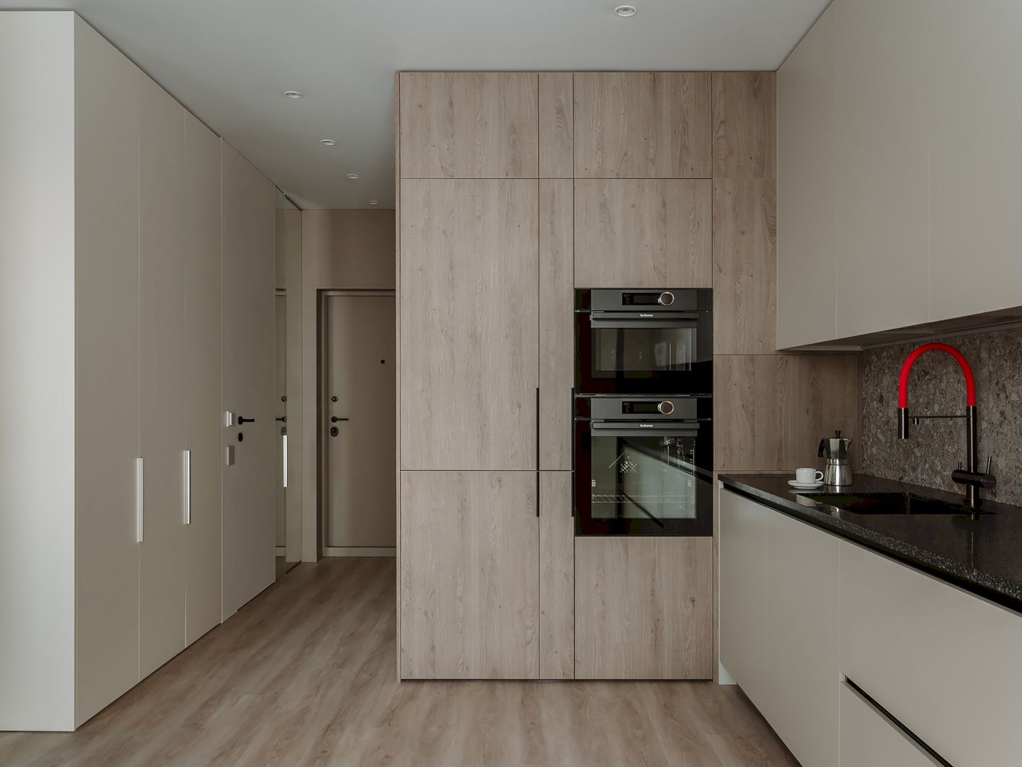 A One Bedroom Moscow Apartment With A Combined Kitchen Living Room 8