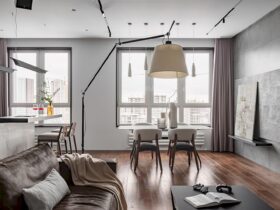 A Three Bedroom Apartment With A Kitchen Island In Moscow 30