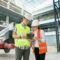 Industrial portrait of male and female construction engineers