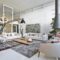 10 Cool Modern Living Room Ideas with Large Concrete Fireplace To Bring A Cozy Touch