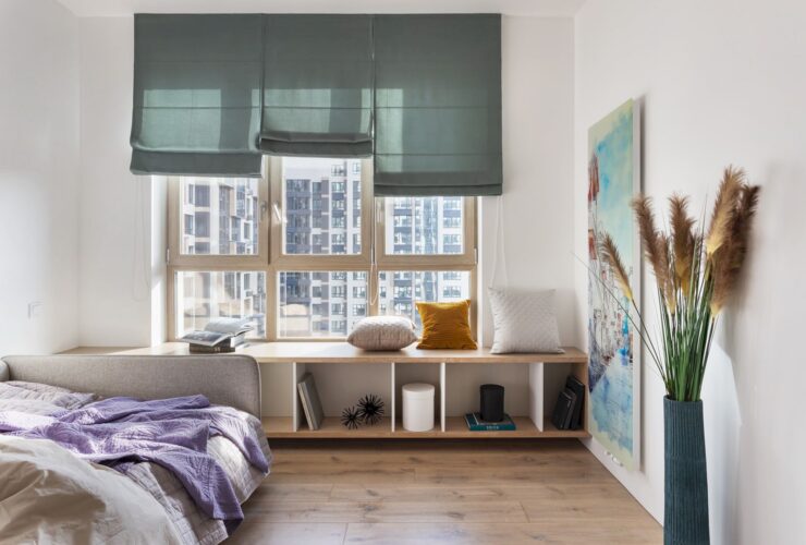 A Minimalist Apartment With A Cozy Gathering Space And A Color Splash 39