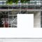 Construction site with blank construction fence mockup