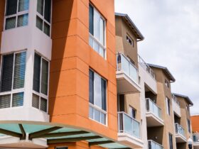 Exterior of apartment building
