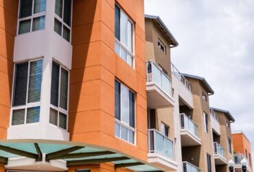 Exterior of apartment building
