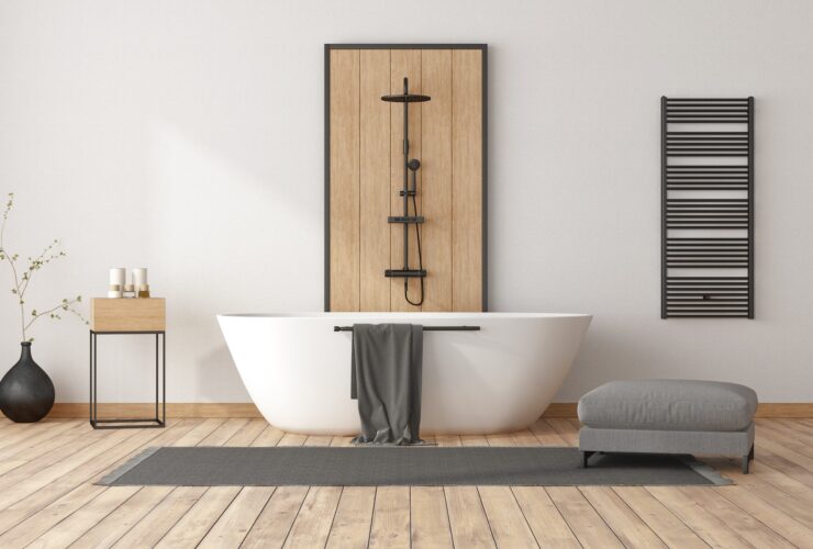 10 Chic Minimalist Bathroom Ideas With Neutral-Toned Tiles And Woods