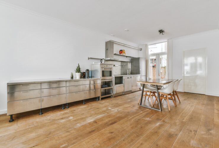 Spacious open plan kitchen and living room