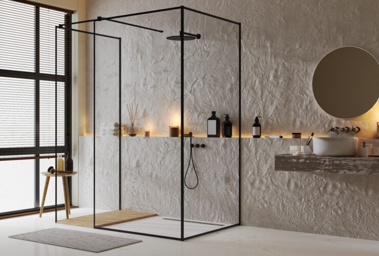 7 Minimalist Bathroom Ideas In Neutral Walls And Large Shower Space In Glass
