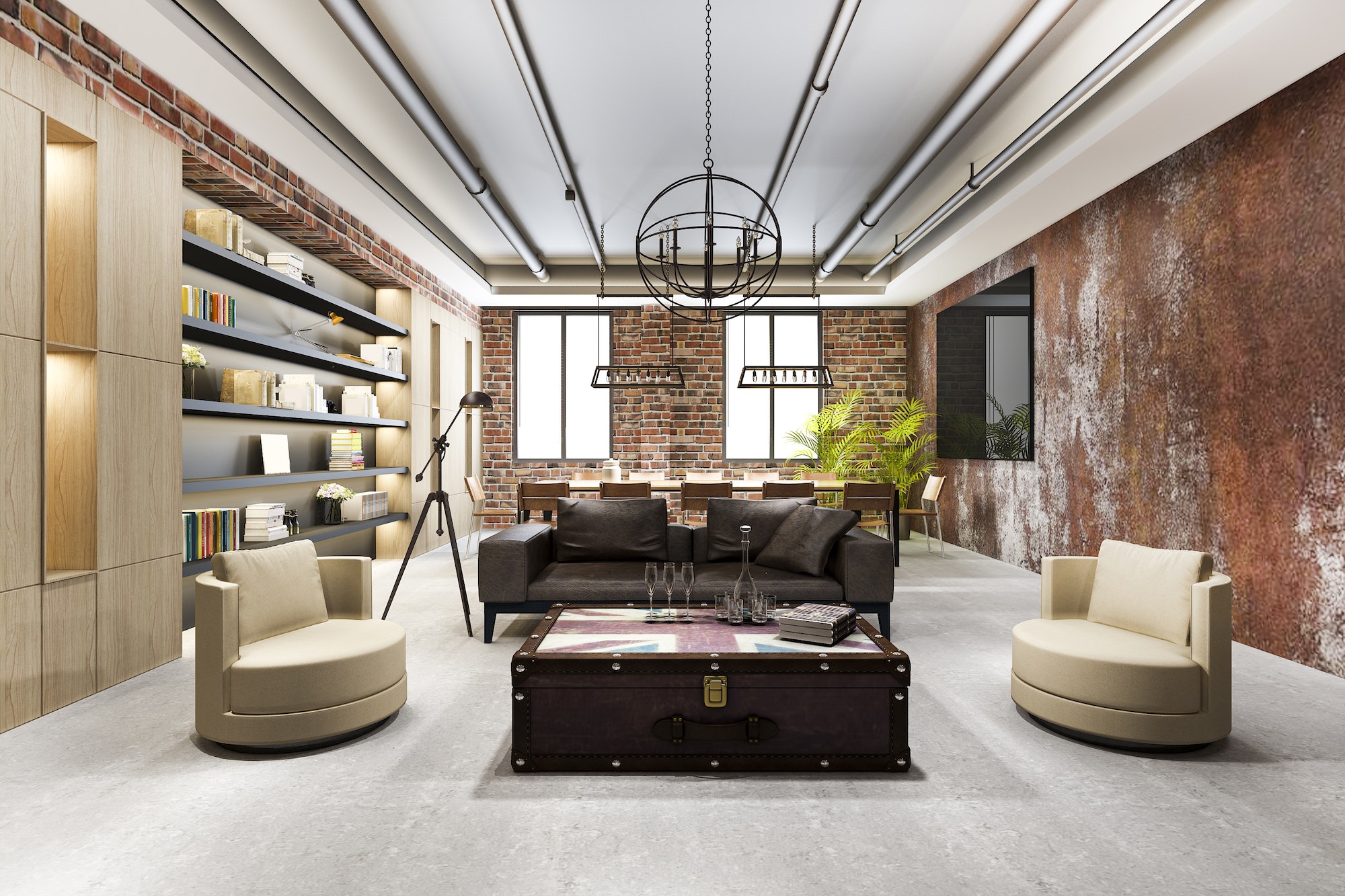 7 Interesting Living Room Ideas In Industrial Style Decor