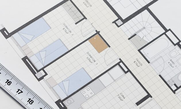 Architectural plan for building a house