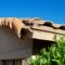 Damage to roof on house from storm