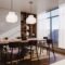 House with a wooden table and modern furniture