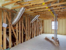 Insulation of attic with thermal insulation cold barrier and insulation material thermal insulation