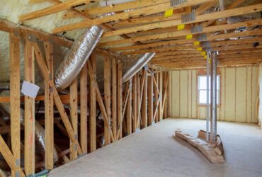 Insulation of attic with thermal insulation cold barrier and insulation material thermal insulation