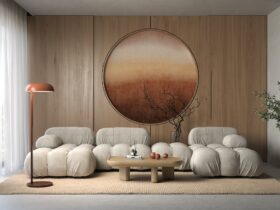 Japandi style conceptual interior room