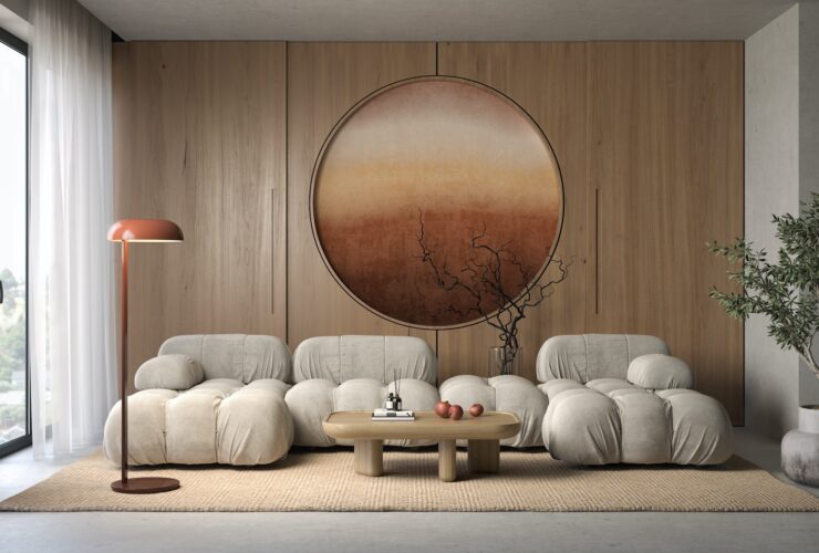 Japandi style conceptual interior room