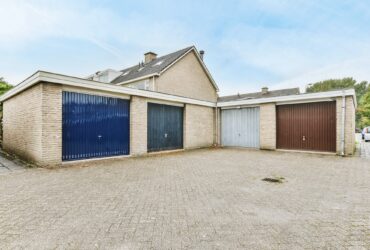 Lovely street with garages