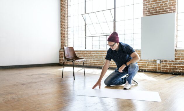 Man working on the floor