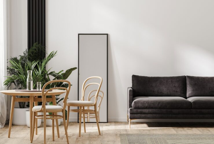 modern living room interior, home interior, scandinavian style, 3d rendering