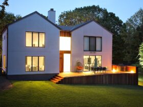 Modern luxury house and garden