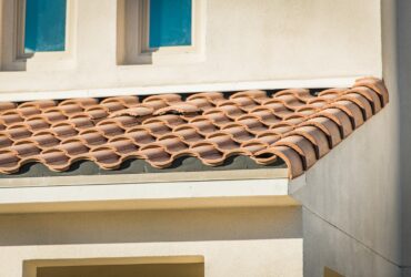 Newly Developed House Roof Tiles Close Up