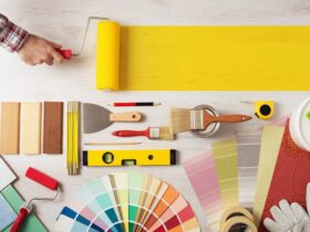 Painting and decorating DIY banner