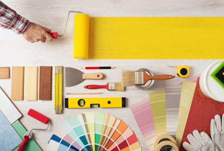 Painting and decorating DIY banner