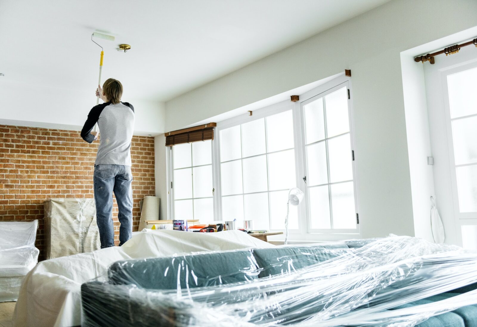 People renovating the house