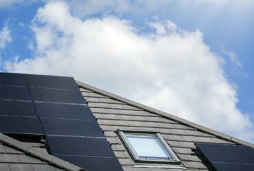 Photovoltaic panels on the house roof