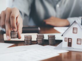 Property investment and mortgage financial concept.