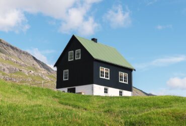 Simple house with green roof