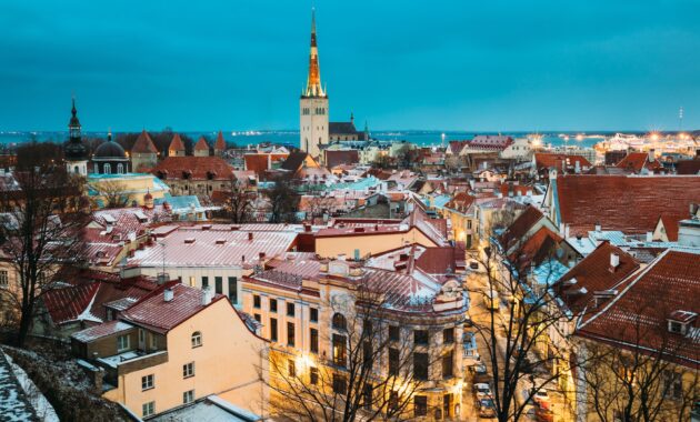 Traditional Old Architecture Cityscape In Historic District Of T