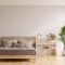 White bedroom interior,work in bedroom.