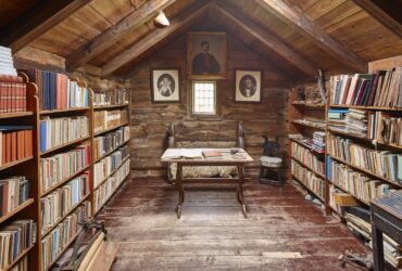 Antique Wooden Living Room With Library In Faroe I 2022 06 18 00 59 10 Utc