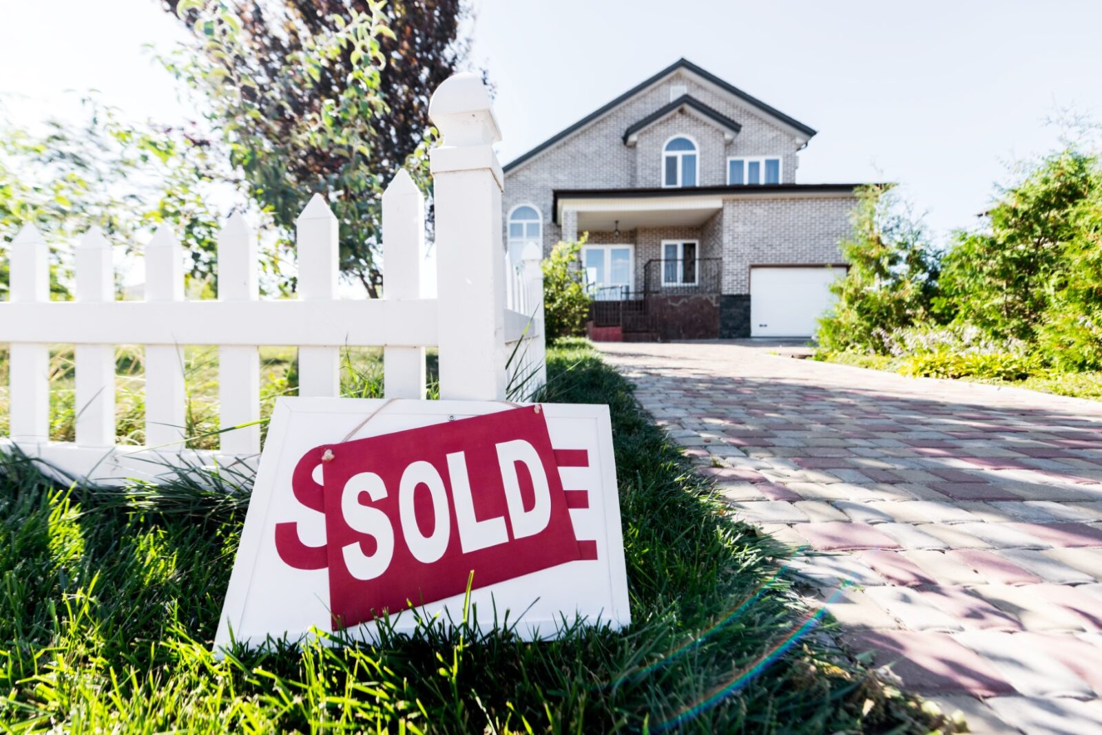 Beautiful New House With Sign Sold Standing On Gra 2022 12 16 19 18 33 Utc