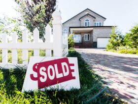 Beautiful New House With Sign Sold Standing On Gra 2022 12 16 19 18 33 Utc