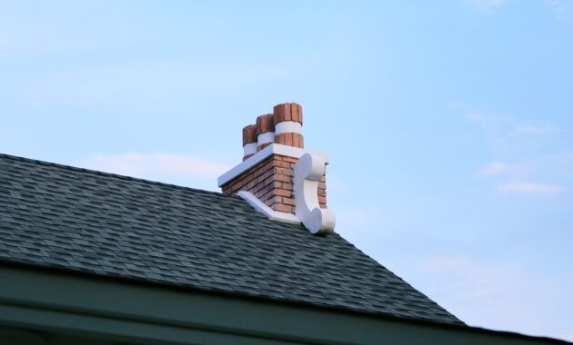 Chimney On House Roof Closeup Blue Sky Background 2022 11 04 00 55 46 Utc