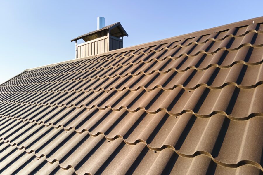 Closeup Of House Roof Top Covered With Metallic Sh 2023 09 20 08 01 53 Utc