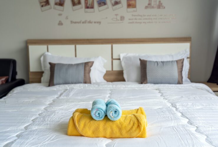 Closeup Towel Over The Bedroom For Service The Cus 2022 12 16 03 24 10 Utc