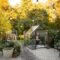 Garden with a hot house on nature