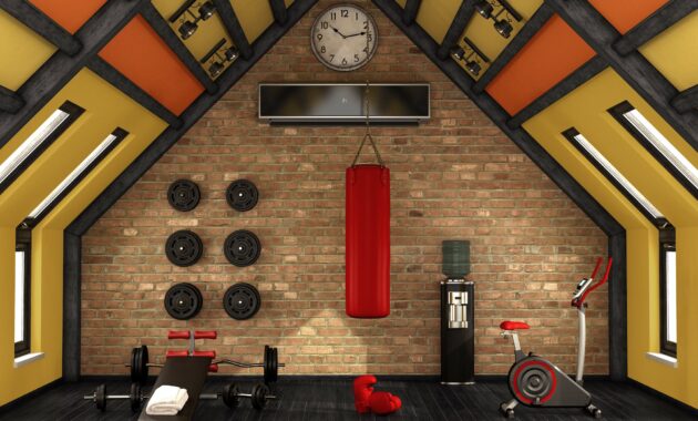 Home gym in the mansard