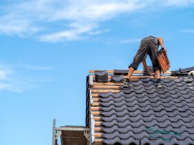 New Roof Of A Family House A Worker Builds A Roof 2023 09 12 18 14 16 Utc