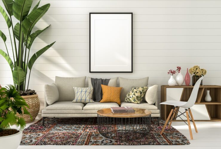 3d Illustration Mockup Photo Frame In Living Room 2022 01 18 23 55 07 Utc