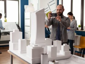 Architect Profession Man Looking At Maquette Layou 2022 07 15 22 16 10 Utc