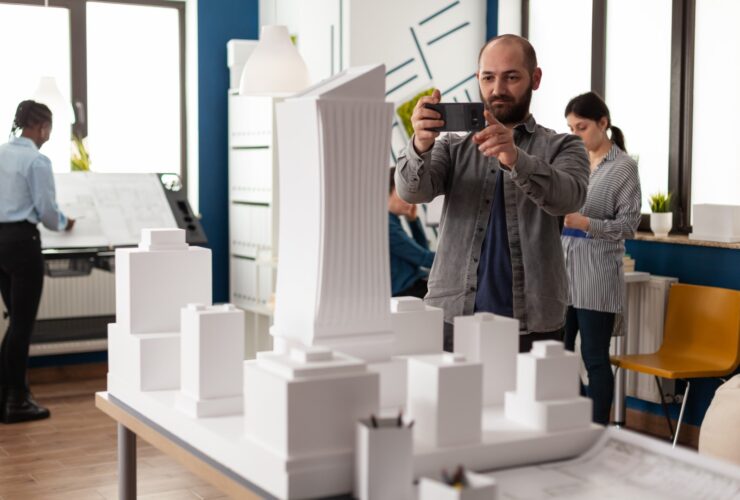 Architect Profession Man Looking At Maquette Layou 2022 07 15 22 16 10 Utc