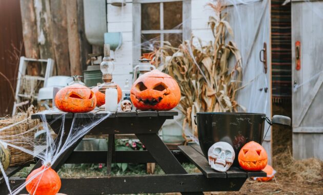 Barn Decorated For Halloween With Carved Pumpkins 2022 11 12 09 47 30 Utc