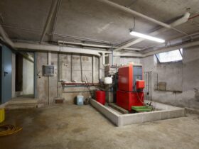 Basement With Red Heating Boiler In Old House Inte 2021 08 26 22 35 04 Utc
